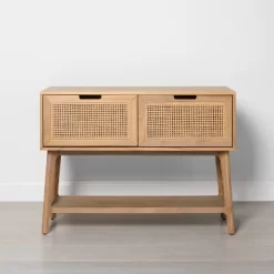 Wood & Cane Console Table With Pull-Down Drawers - Hearth & Hand™ With Magnolia 22 Wood & Cane Console Table With Pull-Down Drawers - Hearth & Hand™ With Magnolia -Chic Furniture Store GUEST 035057b8 c534 4483 bcfa bec1b2f8f625