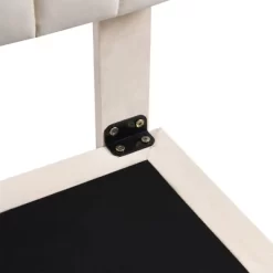 Queen Size Upholstered Floating Velvet Platform Bed With Sensor Light And Headboard-ModernLuxe -Chic Furniture Store GUEST 03d42e8b b050 491e bd35 a625562bf419