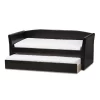 Twin Camino Modern And Contemporary Faux Leather Upholstered Daybed With Guest Trundle Bed - Baxton Studio