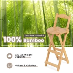Costway Set Of 4 Bamboo Folding Barstools Counter Height Dining Chairs Installation Free 14 Costway Set Of 4 Bamboo Folding Barstools Counter Height Dining Chairs Installation Free -Chic Furniture Store GUEST 06e445d6 dc25 4846 8f81 ef7d506d76ca