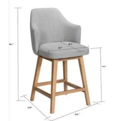 Kinston Swivel Curved Back Upholstered Counter Height Barstool - Threshold™ -Chic Furniture Store GUEST 0cf41a59 02f8 4482 a305 0046c7165fa6