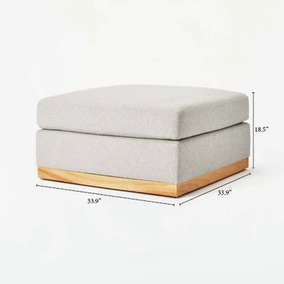 Woodland Hills Modular Sectional Ottoman Light Gray - Threshold™ Designed With Studio McGee 9 Woodland Hills Modular Sectional Ottoman Light Gray - Threshold™ Designed With Studio McGee - Image 7