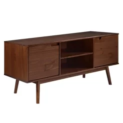 Solid Wood Mid-Century Modern TV Stand For TVs Up To 65" - Saracina Home -Chic Furniture Store GUEST 124c1f93 b619 426b 85f1 839f07b6bcd7