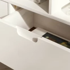 Cara Mid-Century Modern 3 Drawer Corner TV Stand For TVs Up To 58" - Saracina Home 31 Cara Mid-Century Modern 3 Drawer Corner TV Stand For TVs Up To 58" - Saracina Home -Chic Furniture Store GUEST 16e201fb 9ccb 410b bf1e 5d35f27bed39