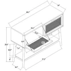 Wood & Cane Console Table With Pull-Down Drawers - Hearth & Hand™ With Magnolia 20 Wood & Cane Console Table With Pull-Down Drawers - Hearth & Hand™ With Magnolia -Chic Furniture Store GUEST 1b81a3a0 42a0 432a 9648 58b763486f6c