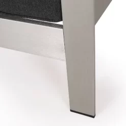 Pismo 5pc Aluminum Chat Set With Fire Pit - Silver/Dark Gray - Christopher Knight Home -Chic Furniture Store GUEST 1d52670a 0267 4eff aea6 da862c60e7a1