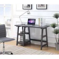 Designs2Go Trestle Desk With Shelves - Breighton Home -Chic Furniture Store GUEST 204091a6 35d3 4bb3 97d7 19aa8bbaacad