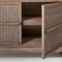 Brandeis Woven TV Stand For TVs Up To 60" Brown - Threshold™ Designed With Studio McGee -Chic Furniture Store GUEST 207e0e77 d234 4ee8 8261 19fba8aebd36