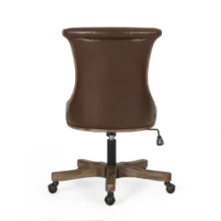 Coulee Contemporary Upholstered Roll Back Swivel Office Chair Dark Brown/Natural - Christopher Knight Home 20 Coulee Contemporary Upholstered Roll Back Swivel Office Chair Dark Brown/Natural - Christopher Knight Home -Chic Furniture Store GUEST 2221ea35 e150 49a5 a609 4bb49d3b4d24