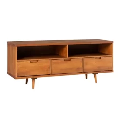 Cara Mid-Century Modern 3 Drawer TV Stand For TVs Up To 65" - Saracina Home -Chic Furniture Store GUEST 241ada7f b656 42b7 bb94 c1208b3efb6f