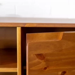 Solid Wood Mid-Century Modern TV Stand For TVs Up To 65" - Saracina Home -Chic Furniture Store GUEST 24388e01 9630 463f 8a30 f252940cc164