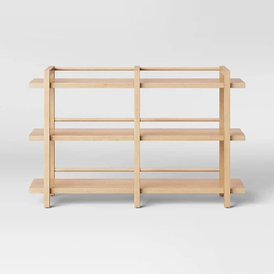 38" Hertford Wide Wood Horizontal Bookcase Brown - Threshold™ 4 38" Hertford Wide Wood Horizontal Bookcase Brown - Threshold™ - Image 2