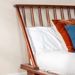 Boho Solid Wood Spindle Platform Bed - Saracina Home -Chic Furniture Store GUEST 25c48dee c55c 4d11 acb3 98c5359f0380