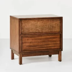 Wood & Cane Transitional Nightstand - Hearth & Hand™ With Magnolia -Chic Furniture Store GUEST 27e1b45f d228 494b a9ec 75b5bcedc7f2