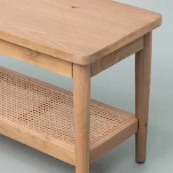 Wood & Cane Bench Natural - Hearth & Hand™ With Magnolia 9 Wood & Cane Bench Natural - Hearth & Hand™ With Magnolia -Chic Furniture Store GUEST 3148ecc4 67d2 4687 b753 97399c771307