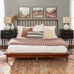 Boho Solid Wood Spindle Platform Bed - Saracina Home -Chic Furniture Store GUEST 34e37aae 945b 4e1c b588 d216ba7b0bcd