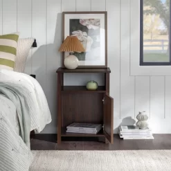 Georgia Single Door Storage Nightstand - Saracina Home -Chic Furniture Store GUEST 3e74ea6f bd1b 4c46 9b45 39ed26ce001b