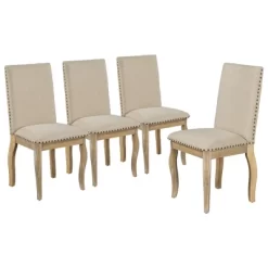 5 PCS Round Wood Extendable Dining Table Set With 4 Upholstered Dining Chairs-ModernLuxe 27 5 PCS Round Wood Extendable Dining Table Set With 4 Upholstered Dining Chairs-ModernLuxe -Chic Furniture Store GUEST 3f067f5c e1b8 4a97 b8a1 24e970d94ae6