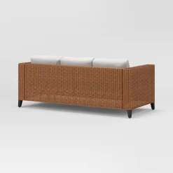 Brookfield Steel Wicker Patio Sofa - Light Brown - Threshold™ -Chic Furniture Store GUEST 40e35b2d bbb9 4ec6 8ba5 e27cb935069b