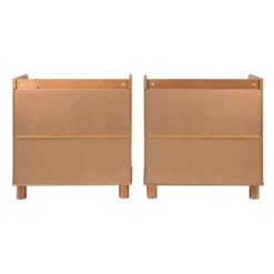 Set Of 2 Katie Transitional Tray Top 1 Drawer Solid Wood Nightstands Caramel - Saracina Home -Chic Furniture Store GUEST 420c10fa 8ed1 4125 9ad3 0f1386a55bac