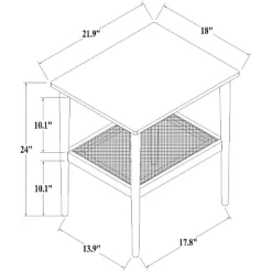 Wood & Cane Square Accent Side Table - Hearth & Hand™ With Magnolia 18 Wood & Cane Square Accent Side Table - Hearth & Hand™ With Magnolia -Chic Furniture Store GUEST 46b28839 eb42 4b32 a0f7 6d40fd6b5238