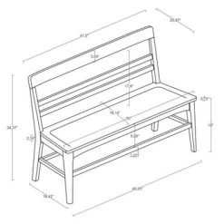 Wood Ladder Back Bench - Hearth & Hand™ With Magnolia -Chic Furniture Store GUEST 46efa1ae da8d 491f b419 88f9c667e10a