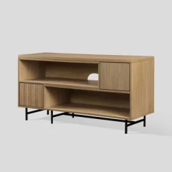 Modern Reeded Door Extendable TV Stand For TVs Up To 50" - Saracina Home -Chic Furniture Store GUEST 477dbe29 17b9 4045 b470 35d21aade85d