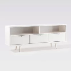 Cara Mid-Century Modern 3 Drawer TV Stand For TVs Up To 65" - Saracina Home -Chic Furniture Store GUEST 480b0d42 e932 4089 a504 b1ed7874933f
