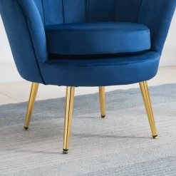 HomCom Elegant Velvet Upholstered Accent Leisure Club Chair With Gold Metal Legs -Chic Furniture Store GUEST 4b7aebc4 7d6c 4017 945a a7b1f5c0bdd4