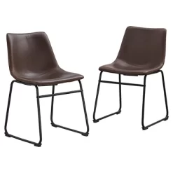 Set Of 2 Laslo Modern Upholstered Faux Leather Dining Chairs - Saracina Home -Chic Furniture Store GUEST 4df149f4 10cd 43f6 ae87 21d2762646ef