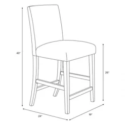 25" Velvet Parsons Counter Height Barstool Wood - Threshold™ -Chic Furniture Store GUEST 502e98e9 d371 4be1 ac02 195efdc5d03b