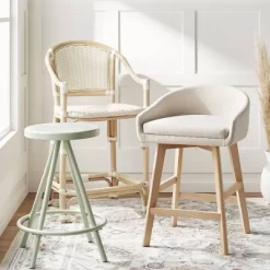 Parksley Rattan And Woven Counter Height Barstool White - Threshold™ -Chic Furniture Store GUEST 51f30ece 4c8b 4fcf 8461 e948b9e3ffda