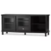 Walda Wood Cabinet With 2 Sliding Doors And 1 Drawer TV Stand For TVs Up To 60" Dark Brown/Gray - Baxton Studio -Chic Furniture Store GUEST 52e6c1a5 581e 4234 a534 2d067179cc34