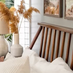 Boho Solid Wood Spindle Platform Bed - Saracina Home -Chic Furniture Store GUEST 56d06391 618a 4987 81f4 c67d43671300