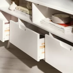 Cara Mid-Century Modern 3 Drawer Corner TV Stand For TVs Up To 58" - Saracina Home 32 Cara Mid-Century Modern 3 Drawer Corner TV Stand For TVs Up To 58" - Saracina Home -Chic Furniture Store GUEST 59f86cf1 f206 400e beed adf45df367ac