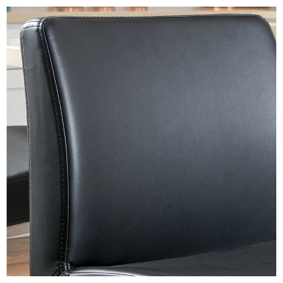 30" Vasos Bonded Leather Barstool Set 2ct - Christopher Knight Home 4 30" Vasos Bonded Leather Barstool Set 2ct - Christopher Knight Home - Image 2