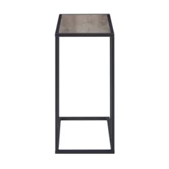23" Modern Rectangle Two-Tone C Side Table With Metal Base - Saracina Home -Chic Furniture Store GUEST 5bfa4338 4c50 438e 8f84 c70205739613