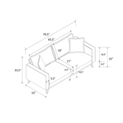 Maryan Pillowback Wood Stretcher Sofa Gray Linen - Room & Joy -Chic Furniture Store GUEST 5c828eec 5214 445f 81b7 f8b507332f9e