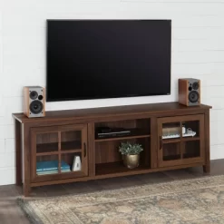 Tasi Glass Door Console TV Stand For TVs Up To 80" - Saracina Home -Chic Furniture Store GUEST 5df2eb10 a430 4013 a951 9057a4d84029