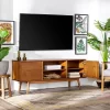 Solid Wood Mid-Century Modern TV Stand For TVs Up To 65" - Saracina Home -Chic Furniture Store GUEST 5eb0615c 573f 4304 a2d2 436cc42e8064