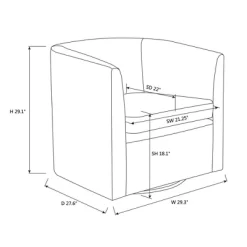 Vernon Upholstered Barrel Swivel Chair Light Brown Velvet - Threshold™ Designed With Studio McGee -Chic Furniture Store GUEST 5fe00eaa 81ff 454f b46c 0da142b5764f