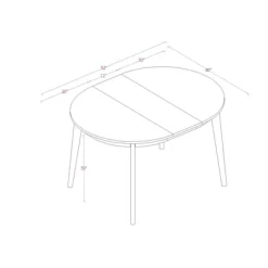 Astrid Mid-Century Round Extendable Dining Table - Threshold™ -Chic Furniture Store GUEST 67363663 bc12 48bd adb2 c9a5c8b71510