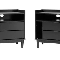 2pk Mid-Century Modern Solid Wood 2 Drawer Storage Nightstands - Saracina Home 18 2pk Mid-Century Modern Solid Wood 2 Drawer Storage Nightstands - Saracina Home -Chic Furniture Store GUEST 68ea8919 fae8 48c6 aef2 14de0162909c
