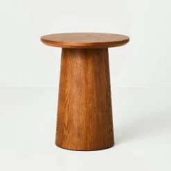 Round Wood Pedestal Accent Side Table - Hearth & Hand™ With Magnolia -Chic Furniture Store GUEST 6f4c069f c2f0 4139 90f4 d2903dac3dc4