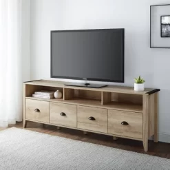 4 Drawer Farmhouse TV Stand For TVs Up To 80" - Saracina Home -Chic Furniture Store GUEST 6f5c7dff 6bbf 4107 babe a066d6f32195