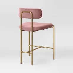 Orion Luxe Backed Counter Height Barstool With Brass Legs Blush Velvet - Threshold™ 7 Orion Luxe Backed Counter Height Barstool With Brass Legs Blush Velvet - Threshold™ -Chic Furniture Store GUEST 6fae67b2 b02e 4960 846e d794af26c1cf