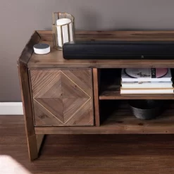 Glacerad Reclaimed Wood Media Console For TVs Upto 50" Brown - Aiden Lane
