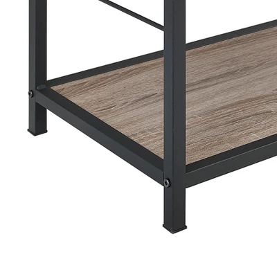 63" 4 Shelf Industrial Transitional Tall Bookshelf - Saracina Home 4 63" 4 Shelf Industrial Transitional Tall Bookshelf - Saracina Home - Image 2