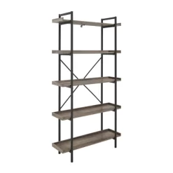 68" 5 Tray Shelf Urban Pipe X Back Bookshelf - Saracina Home -Chic Furniture Store GUEST 7546ba45 c02f 4ca7 b12d e99f32bb0573