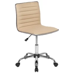 Emma And Oliver Low Back Designer Armless Ribbed Swivel Task Office Chair -Chic Furniture Store GUEST 759c934d ed70 43b7 b454 ed58984d1c4a